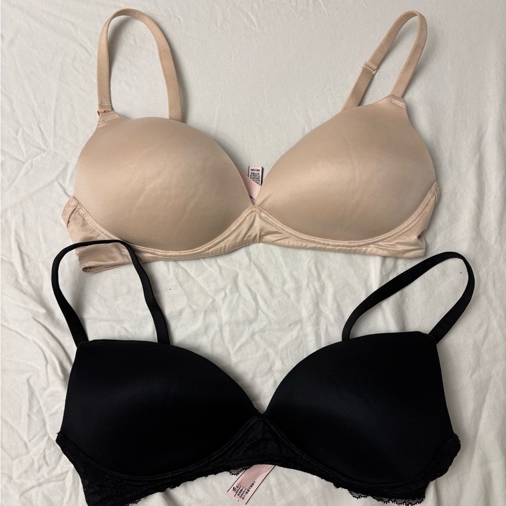 Victorias Secret Nursing Bras Elegant Black and Nude